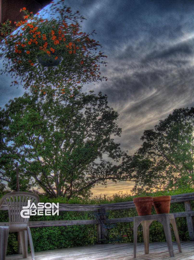 First HDR Photo of Sky and Flowers 2006